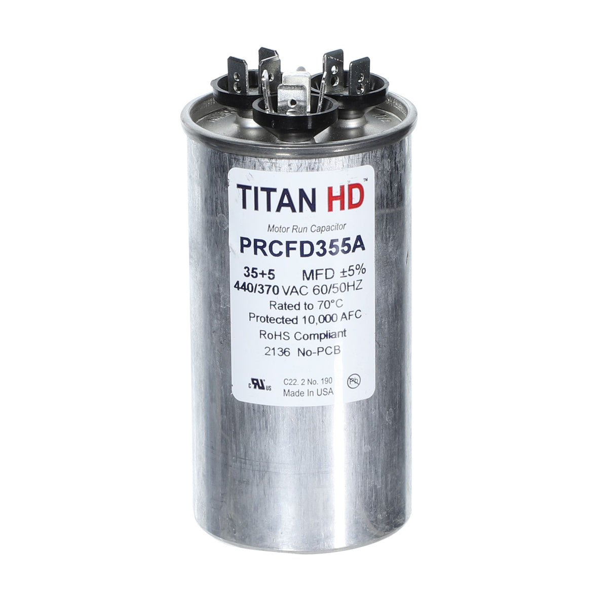 Titan Hd - Capacitor - 370, 440 V AC - 70/5 Uf