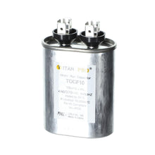 Packard TOCF10 Single Section Run Capacitors, 10 uF, 370/440 VAC, Oval Shape