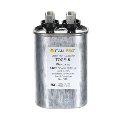Single Section Run Capacitors - 370/440 V AC - 15 Uf