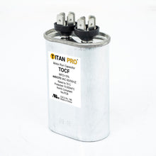 Packard TOCF20 Single Section Run Capacitors, 20 uF, 370/440 VAC, Oval Shape