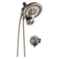 Peerless® 76465DSN SideKick™ 2-in-1 Shower System, 6-7/16 and 2-5/8 in Dia Shower Head, 2.5 gpm Flow Rate, 84 in L Hose, NPT Connection, Brilliance® Brushed Nickel, Import