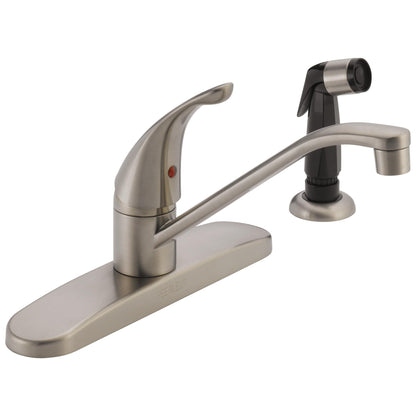 Peerless® P115LF Kitchen Faucet, Peerless® Kitchen Faucet, 1.8 gpm Flow Rate, 8 in Center, Swivel Spout, 1 Handles, Import