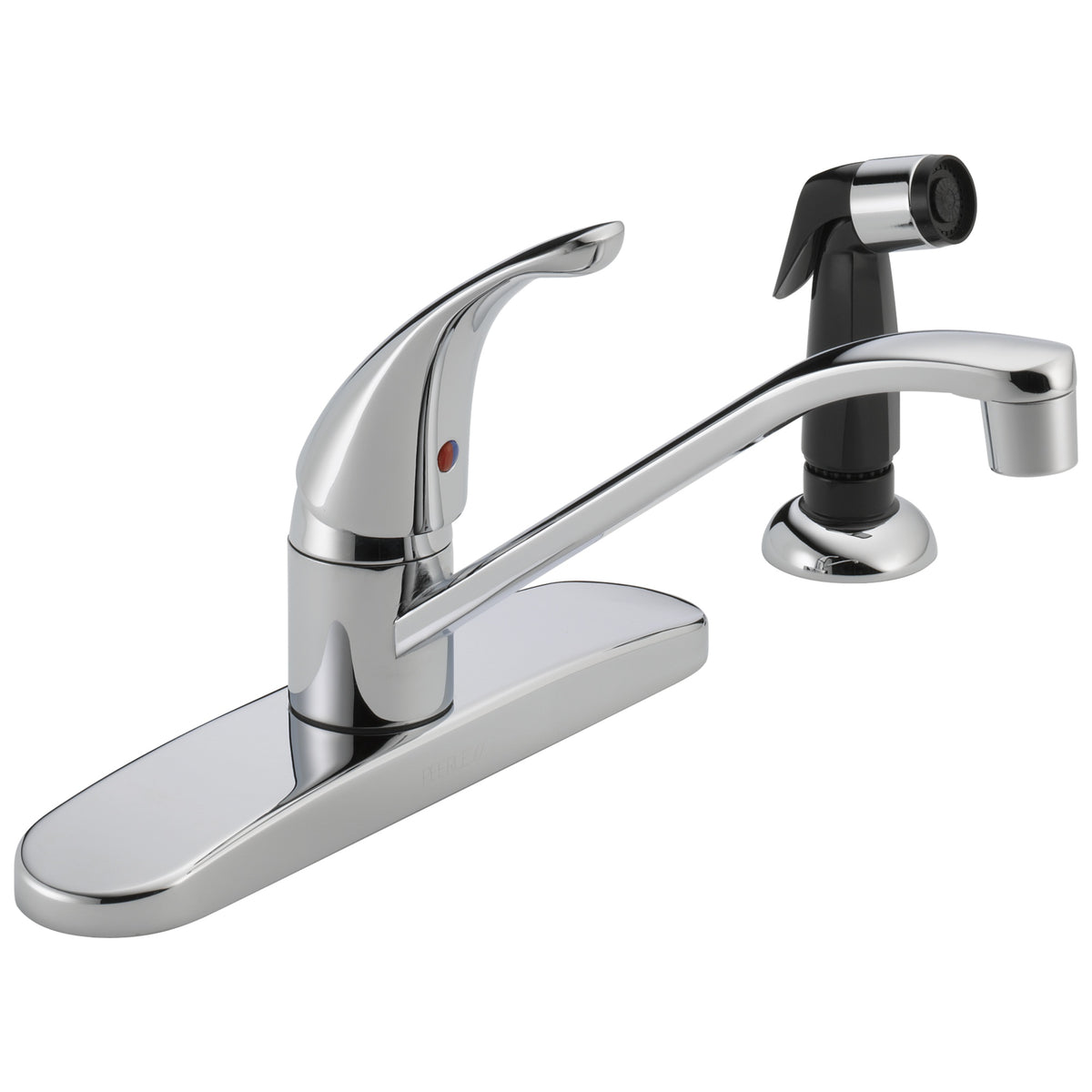 Peerless® P115LF Kitchen Faucet, Peerless® Kitchen Faucet, 1.8 gpm Flow Rate, 8 in Center, Swivel Spout, 1 Handles, Import