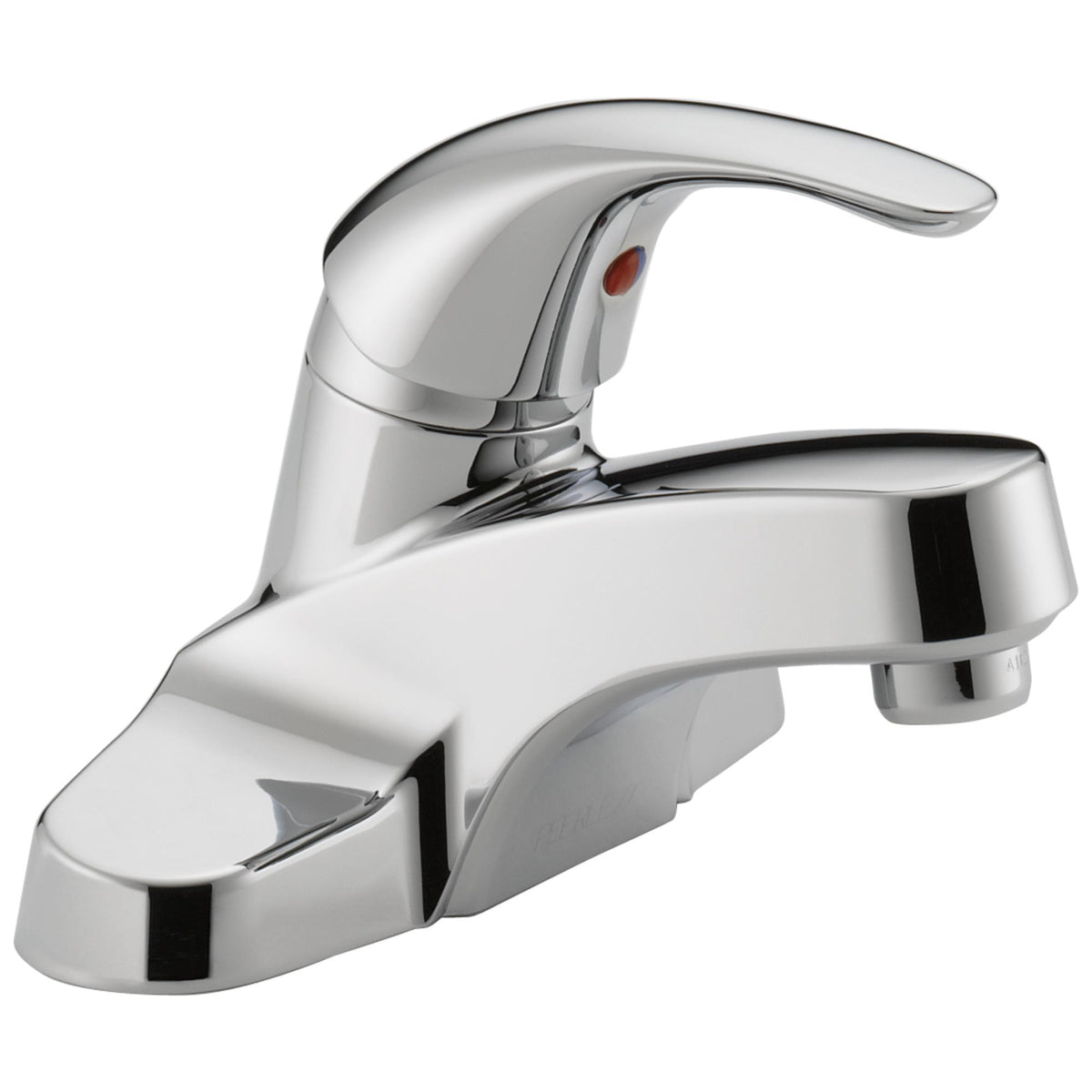 Peerless® P138LF-M Choice Centerset Lavatory Faucet, Polished Chrome, 1 Handles, Grid Strainer Drain, 1.2 gpm Flow Rate