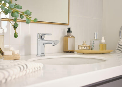 Flute - Single Top Handle Bathroom - Chrome - Deck Mount