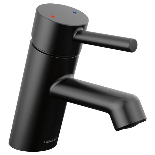 Peerless® P1547LF-BL Precept™ Bathroom Faucet, Commercial/Residential, 1 gpm Flow Rate, 2-1/8 in H Spout, 1 Handles, 50/50 Push Pop-Up Drain, 1 Faucet Holes, Matte Black