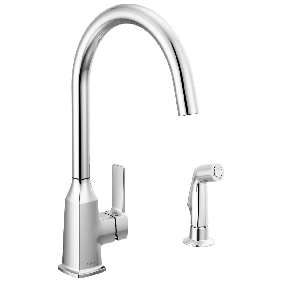Peerless® P1971LF Ezra™ High-Arc Kitchen Faucet with Spray, 1.5 gpm Flow Rate, Swivel Spout, Chrome, 1 Handles, Import