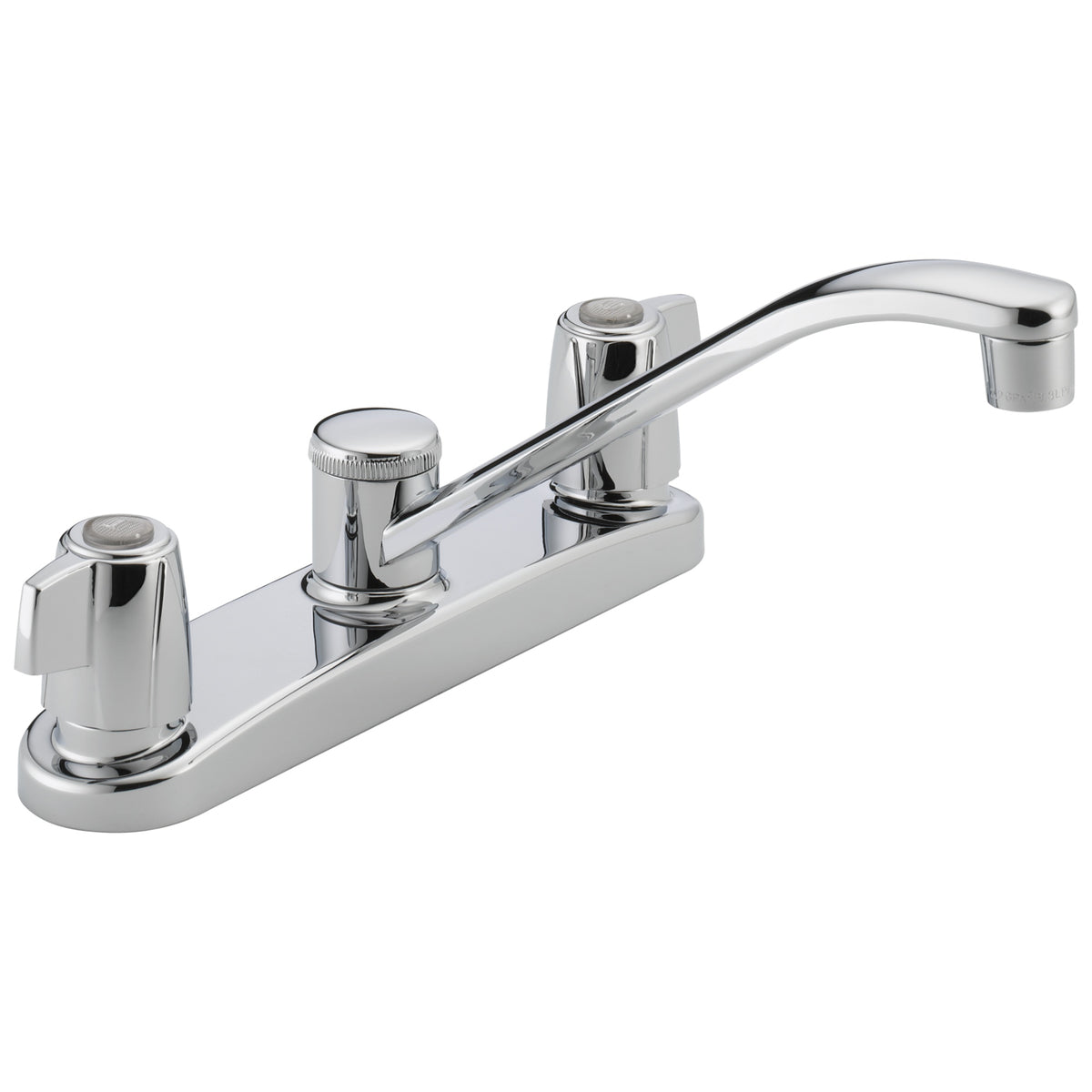 Peerless® P221LF Kitchen Faucet, 1.8 gpm, 8 in Center, Swivel Spout, Chrome Plated, 2 Handles, Side Spray(Y/N): No, Import, Commercial