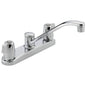 Peerless® P221LF Kitchen Faucet, 1.8 gpm, 8 in Center, Swivel Spout, Chrome Plated, 2 Handles, Side Spray(Y/N): No, Import, Commercial