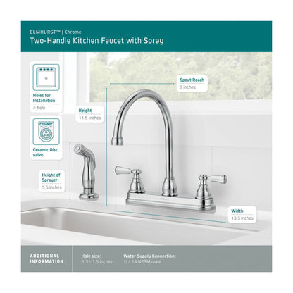 Elmhurst - Kitchen Faucet - 1.5 GPM At 60 PSI - Deck Mount