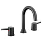 Peerless® P3547LF-BL Precept™ Widespread Bathroom Faucet, Commercial/Residential, 1 gpm Flow Rate, 4-1/16 in H Spout, 6 to 16 in Center, Matte Black, 2 Handles, 50/50 Push Pop-Up Drain, Import