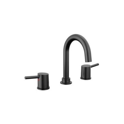 Precept - Widespread Bathroom Faucet - Matte Black - 1 GPM