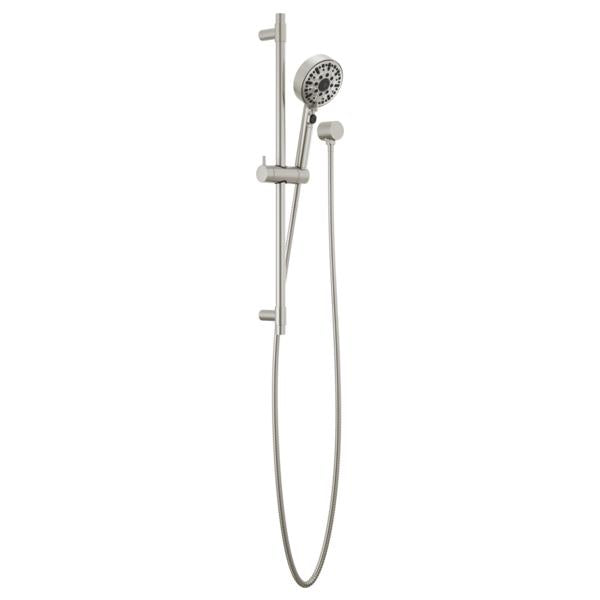 Peerless® P62447-BN Precept™ Handshower, 4-9/16 in Dia 6-Function Shower Head, 1.5 gpm Flow Rate, 72 in L Hose, Brushed Nickel, Import