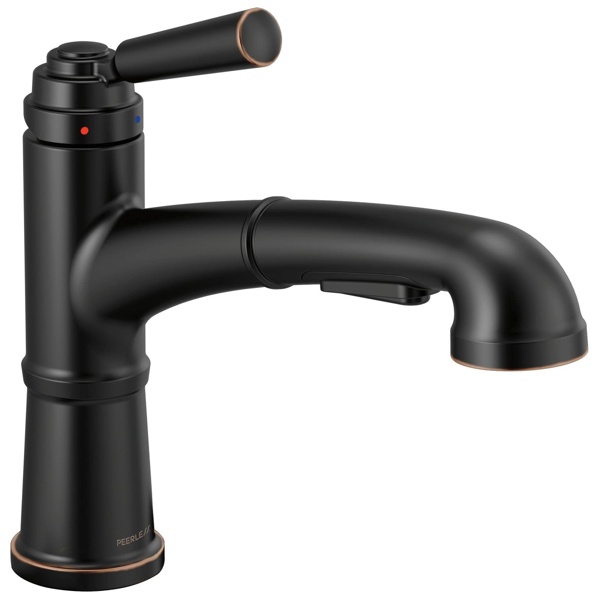 Peerless® P6923LF-OB Westchester™ Pull-Out Kitchen Faucet, 1.5 gpm Flow Rate, 120 deg Spout, Oil Rubbed Bronze, 1 Handles, Import