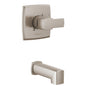 Peerless® PTT14171-BN Ezra™ 1-Handle Tub Trim Kit, 6.63 in L 6.5 in W 9.63 in H, ABS/Plastic, Brushed Nickel
