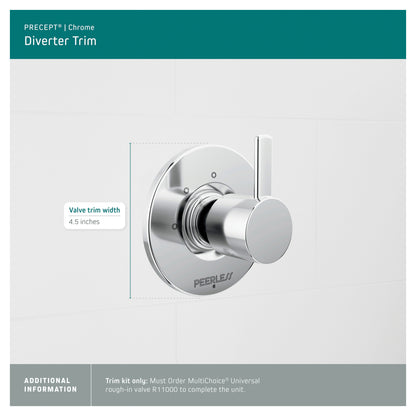 Precept - Diverter Trim - Polished Chrome - Wall Mount