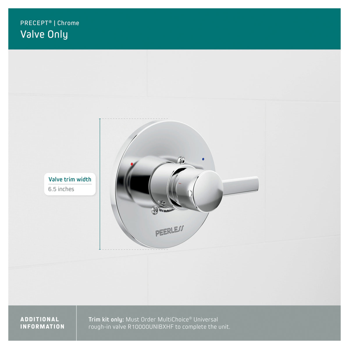 Precept - Valve Trim Only - Polished Chrome - 1.5 GPM Shower