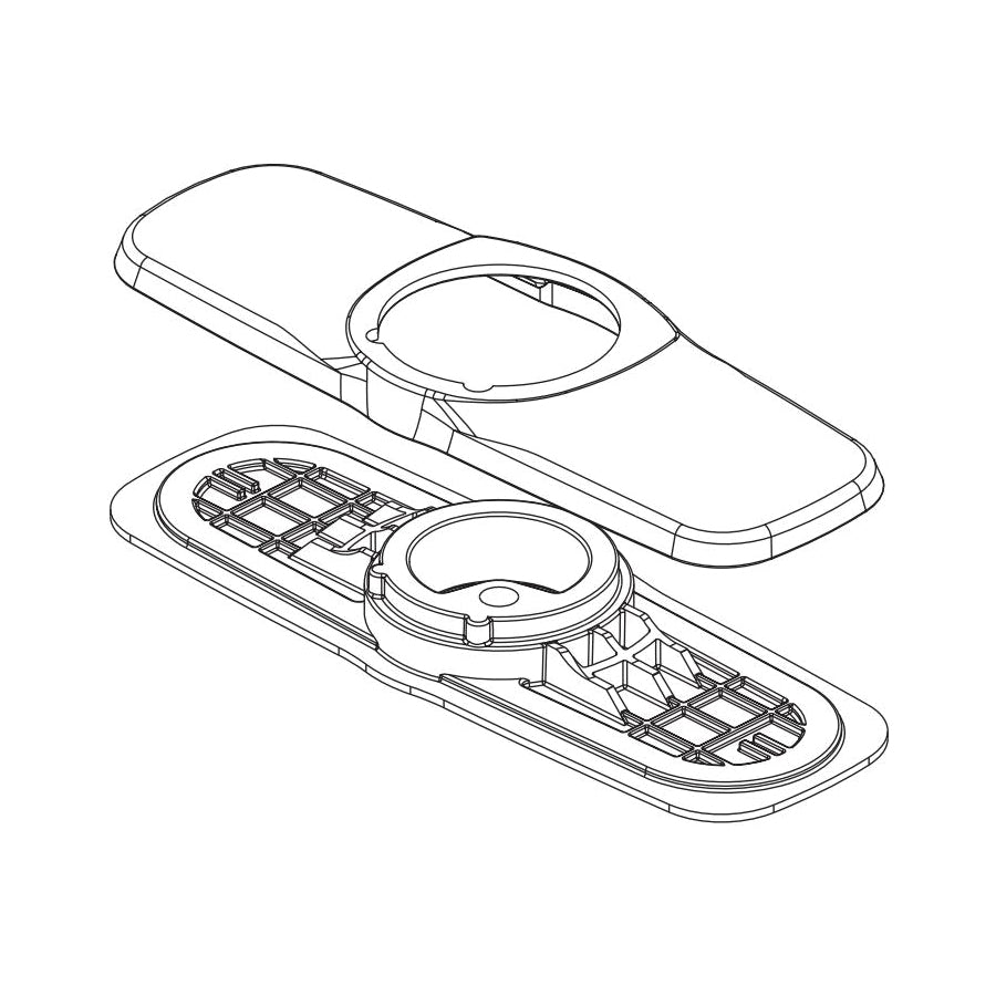 Peerless® Parkwood™ Escutcheon and Baseplate, For Use With Parkwood™ P1535LF/P1535LF-LPU 1-Handle 3-Hole Lavatory Faucet, 2.13 in L x 6.06 in W x 0.56 in H, Import