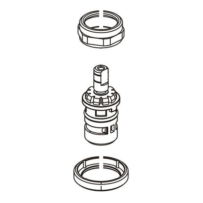 Parkwood - Cold Side Bonnet/Adapter and Cartridge - Brass