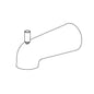 Peerless® RP82102BL Precept™ Diverter Tub Spout, For Use With Dulcet® P18437LF Tub and Shower, Matte Black, Import