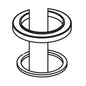 Peerless® RP82297BL Precept™ Flange and Gasket, For Use With Precept™ P191102LF 1-Handle Bathroom Faucet, 1.88 in L x 1.88 in W x 1/4 in H, Matte Black, Import