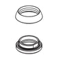 Peerless® RP93978BL Precept™ Bonnet Nut and Cap, For Use With Xander® P1519LF 1-Handle Bathroom Faucet, Xander® P1519LF-HA 1-Handle Hi-Arc Bathroom Faucet and 9/16 in H Spout Faucet, Matte Black, Import, Commercial/Residential