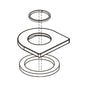 Precept - Flange and Gasket - 1.88" L x 1.88" W x 0.31" H