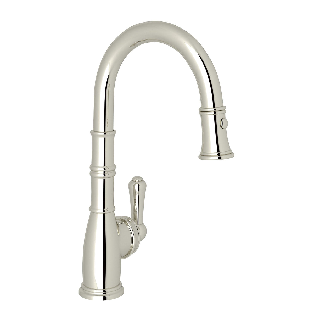 Perrin & Rowe U.4743PN-2 Food Prep Faucet Single Hole, Georgian Era, Polished Nickel, 1.75 gpm Flow Rate