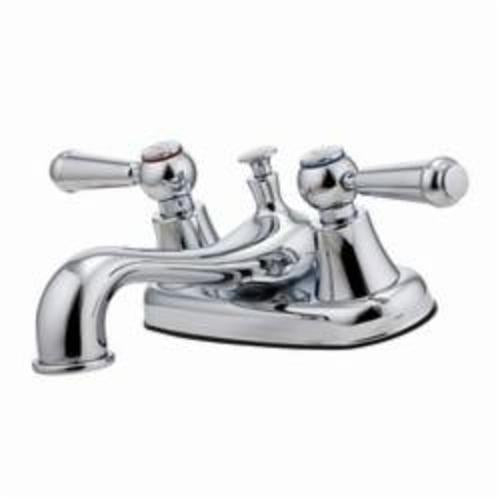 Pfister® G148-6000 Pfirst Series™ Centerset Lavatory Faucet, Polished Chrome, 2 Handles, 50/50 Pop-Up Drain, 1.5 gpm Flow Rate