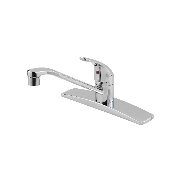 Pfister® Pfirst Series™ G134-1444 Professional Grade Kitchen Faucet, 1.8 gpm Flow Rate, Swivel Spout, Polished Chrome, 1 Handles