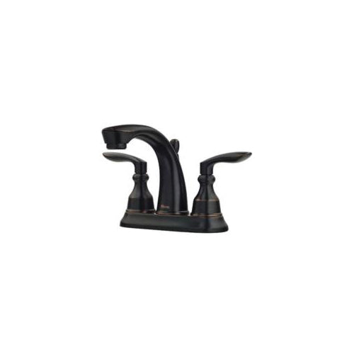 Pfister® LG48-CB1Y Avalon™ Centerset Bathroom Faucet, Tuscan Bronze, 2 Handles, Metal Pop-Up Drain, 1.2 gpm Flow Rate