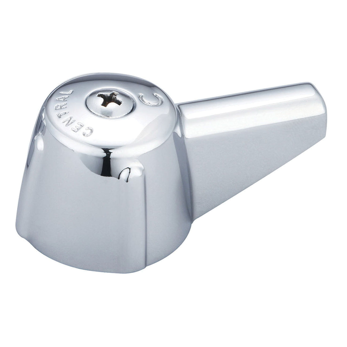 Central Brass G-523-C Cold Canopy Handle With Screw, For Use With Model 0289 Cast Brass Bar Faucet and 2-Handles Shelf Back Lavatory Faucet, 1-Lever Handle, Metal, Polished Chrome