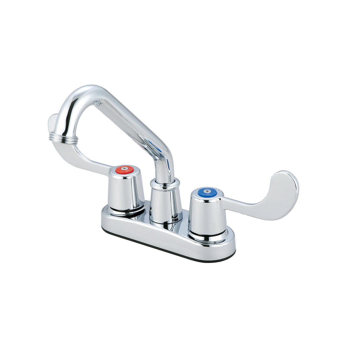 OLYMPIA B-8190 Bar/Laundry Faucet, 1.5 gpm Flow Rate, 4 in Center, Polished Chrome, 2 Handles, Import