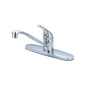 OLYMPIA K-4160 Elite Kitchen Faucet, 1.5 gpm Flow Rate, 8 in Center, 360 deg Swivel Spout, Polished Chrome, 1 Handles, Import
