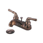 OLYMPIA L-7242-ORB Accent Lavatory Faucet, Oil Rubbed Bronze, 2 Handles, Brass Pop-Up Drain, 1.5 gpm Flow Rate
