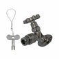 Prier® C-355CP.75 Anti-Siphon Angle Sill Faucet With Integral P-002 Vacuum Breaker, 3/4 in Nominal, FNPT End Style, Cast Brass Body, Loose Key Actuator, Domestic