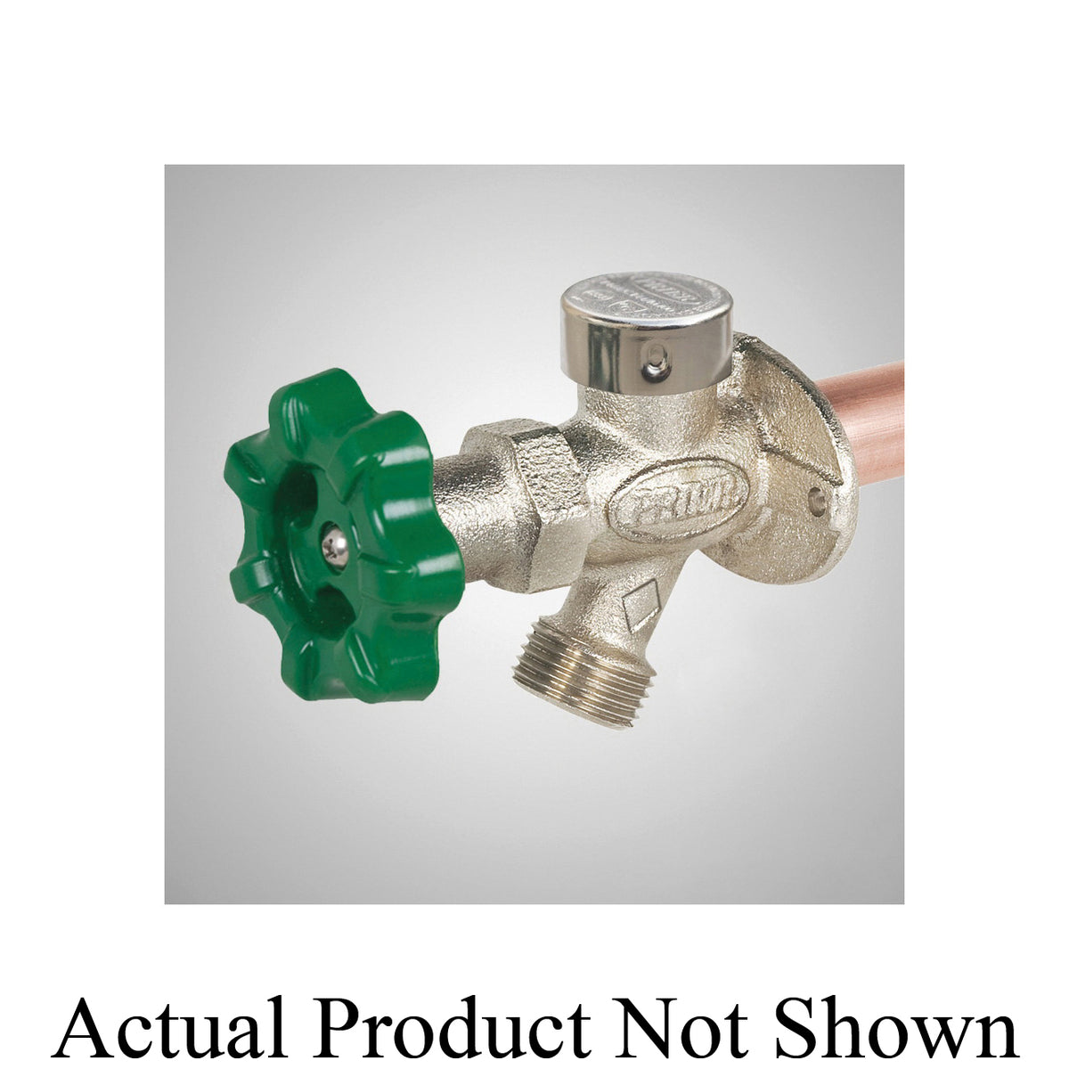 Prier® P-164S08 DIAMOND P-164 Freezeless Wall Hydrant With Anti-Siphon Vacuum Breaker, 1/2 x 3/4 in Nominal, C x Push-On End Style, 90 deg Quarter-Turn Wall Opening, Domestic
