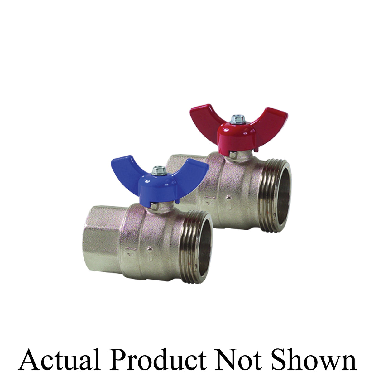 ProRadiant™ 15056 PureFlow® Manifold Ball Valve Set, 1-1/4 x 1 in Nominal, MNPT x FNPT End Style, 100 psi Pressure, Brass Body, Full Port, Import