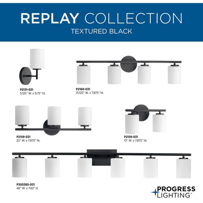 Replay - Contemporary/Soft Bath Fixture - Wall Mount