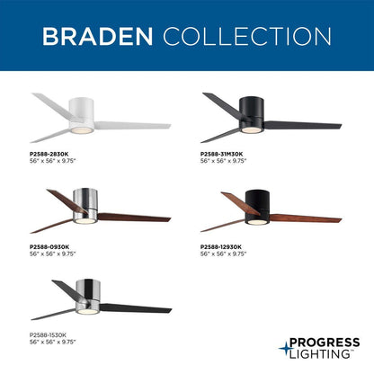 Braden Hugger Modern Ceiling Fan - 4263 CFM - Steel Housing