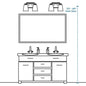 Progress Lighting® P300138-015 Litchfield Farmhouse/Coastal Bath Fixture, (2) A19 Lamp, 120 V AC, Polished Chrome Housing