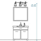 Progress Lighting® P300114-031 Spatial Bohemian/Industrial Bath Fixture, (3) B10 Lamp, 120 V AC, Black Painted Housing