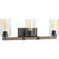Progress Lighting® P300068-020 Barnes Mill Casual/Traditional Bath Fixture, (3) A19 Lamp, 120 V AC, Antique Bronze Painted Housing