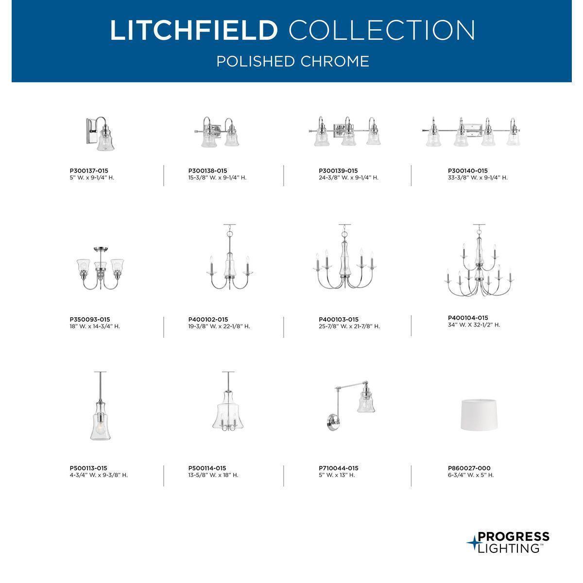 Litchfield - Farmhouse/Coastal Bath Fixture - Wall Mount