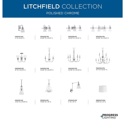 Litchfield - Farmhouse/Coastal Bath Fixture - Wall Mount