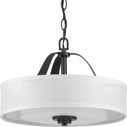 Kene - Semi-Flush Convertible Light - 120 V - (2) A19 Lamp