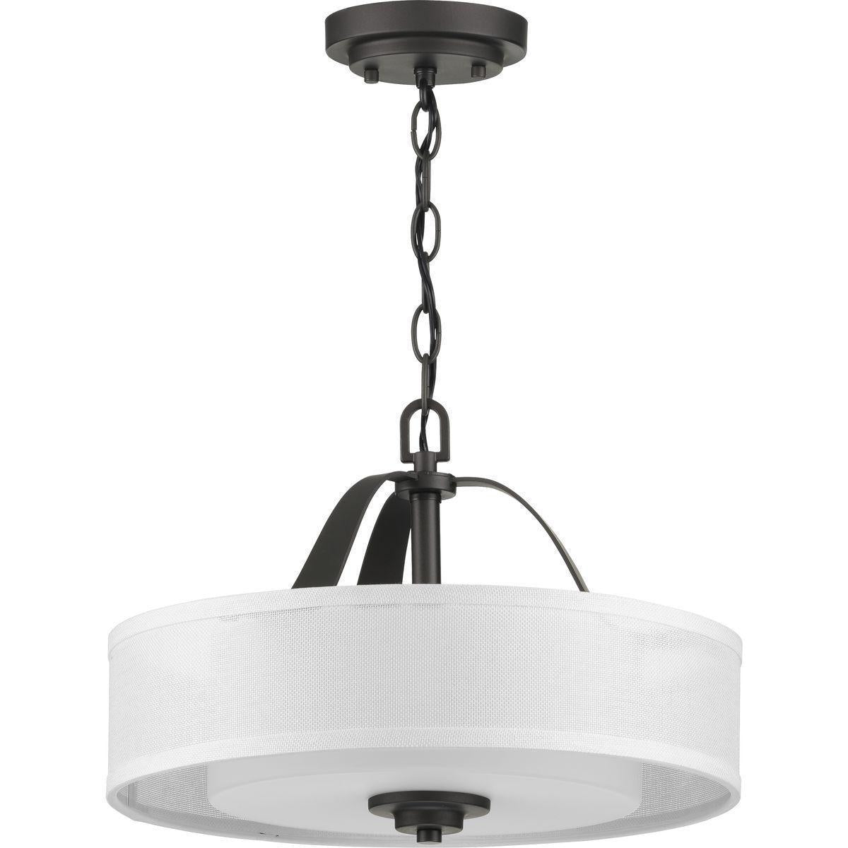 Kene - Semi-Flush Convertible Light - 120 V - (2) A19 Lamp