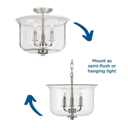 Winslett - Semi-Flush Convertible Light - 120 V