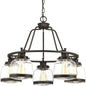 Progress Lighting® P400058-020 Judson Industrial Chandelier, (5) A19 Lamp, 120 V AC, Antique Bronze Painted Housing
