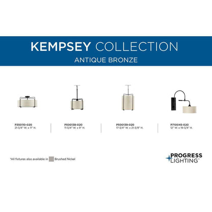 Kempsey - Transitional Semi-Flush Convertible Light - 120 V
